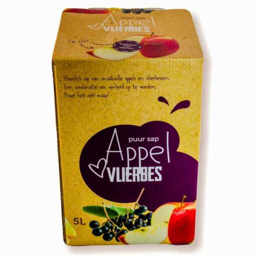 Appel/vlierbes sap pak 5 liter